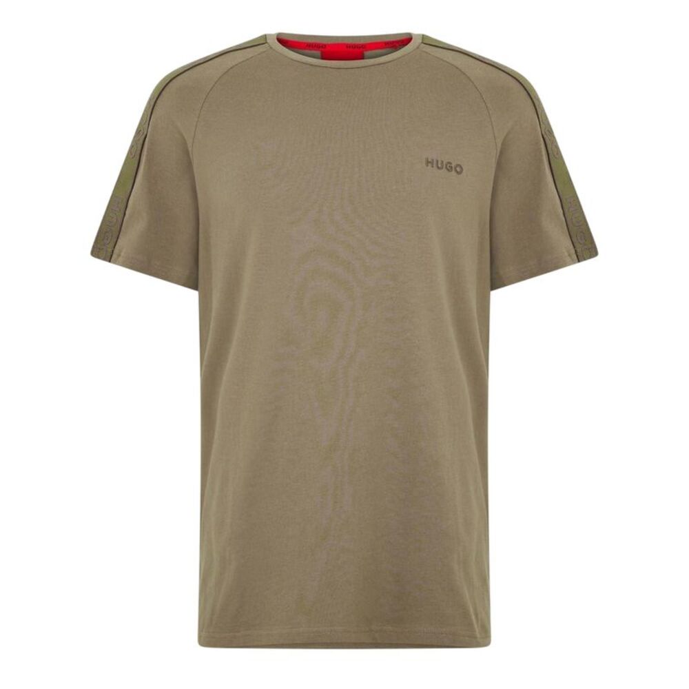 Hugo Mens Logo Taped T-Shirt / Beige